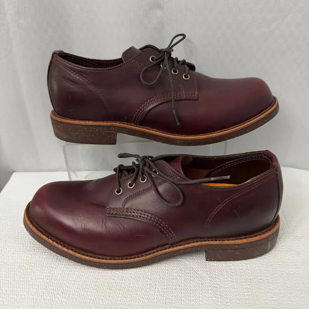 Chippewa & L.L. Bean Shoes Mens 10 EE Cordovan Oxblood Oxford Vibram Leather